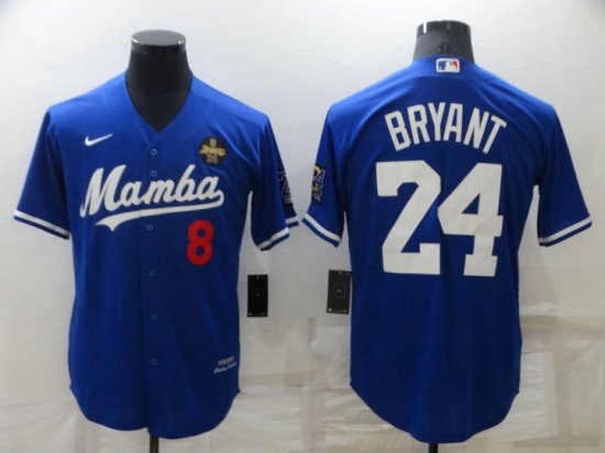 NBA Front 8 back 24 Bryant Mamba baseball Maillot bleu